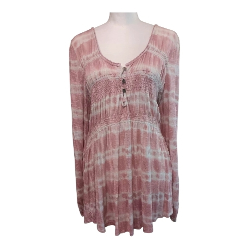 love, Fire Blush and Ivory Tie-Dye Blouse
